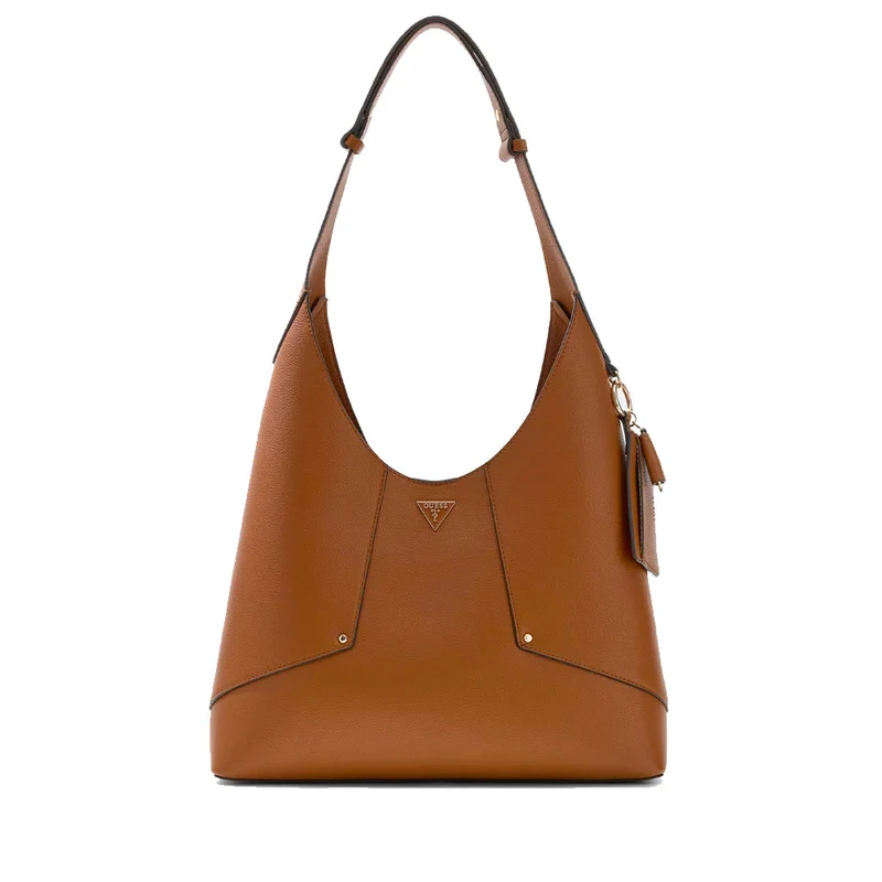 Borsa Donna Hobo a Spalla GUESS Linea Darcy Colore Cognac