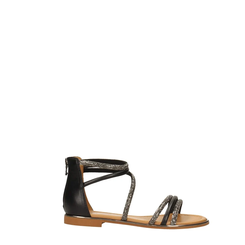 Sandali con listini in strass