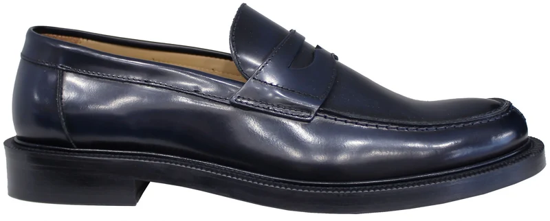 MOCASSINO ACS PELLE LUCIDA BLU NOTTE