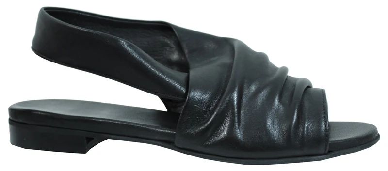 |SANDALO DONNA PELLE NERA|