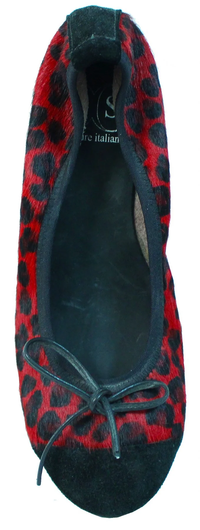 |BALLERINA DONNA CAVALLINO ROSSO/NERO|