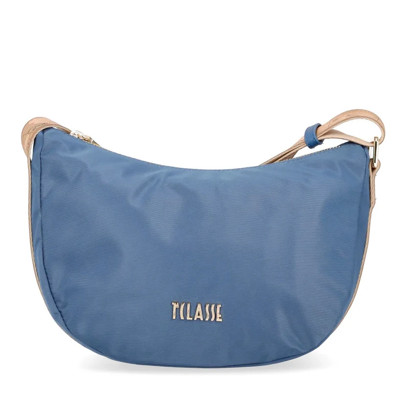 Mezzaluna Piccola a Tracolla 1A Classe Alviero Martini linea Breeze Nylon Blu Pacifico GZ67