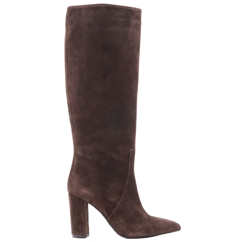 Ranyé 1000 Camoscio Testa di Moro stivale donna marrone tacco 9 cm