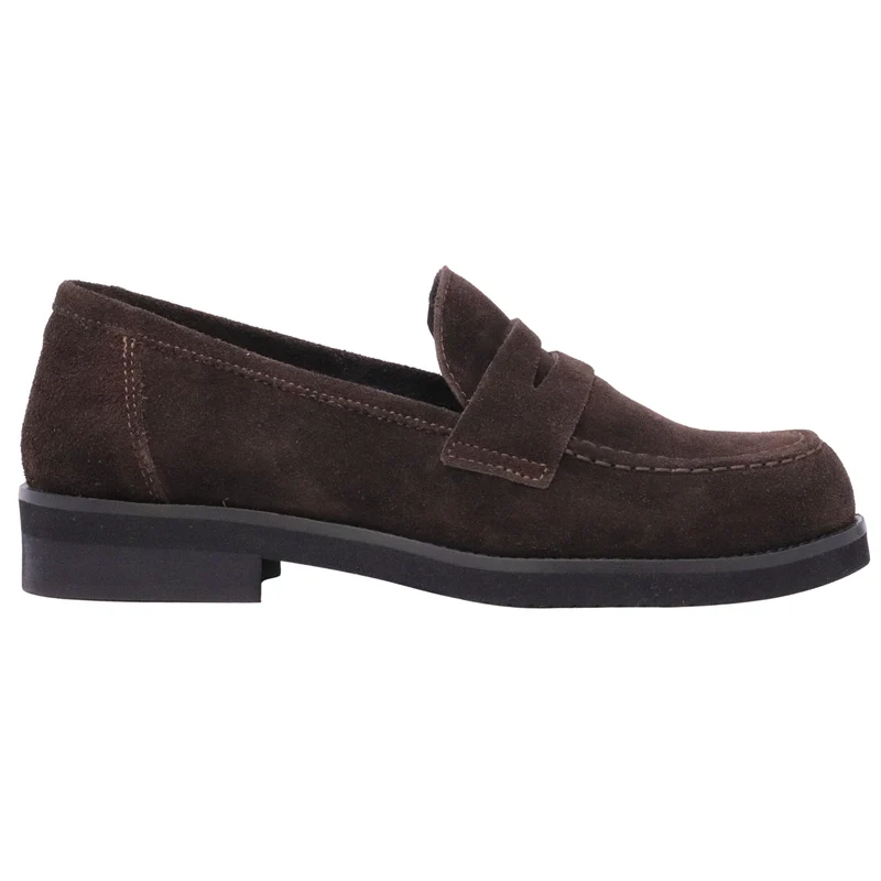 Ranyé 250 mocassino donna in camoscio marrone Made in Italy