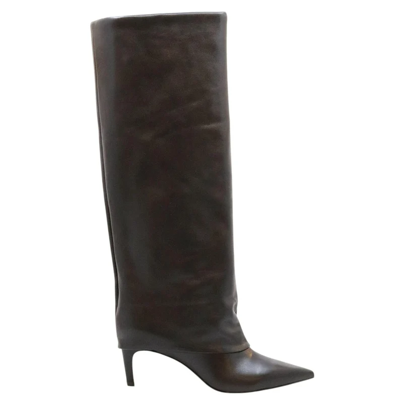 Carrano 853005 stivale donna pelle nero con ghetta