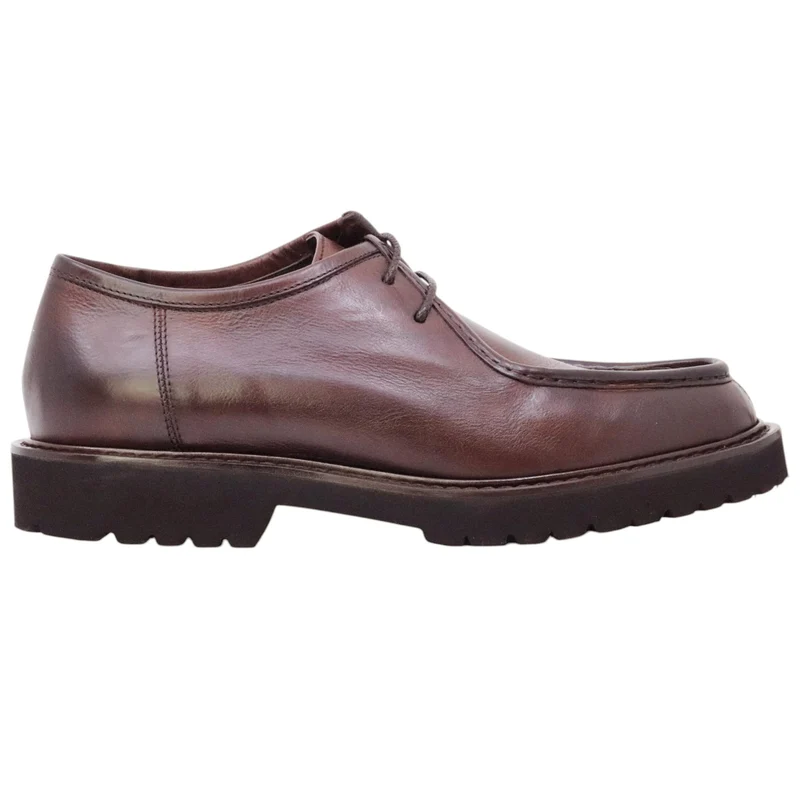 Triver Flight 730 scarpa ingegnere uomo in pelle marrone
