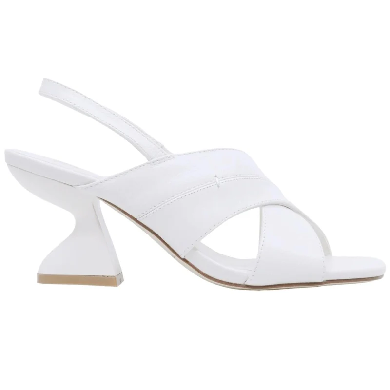 Sandalo con tacco Tosca Blu Ilaria in pelle latte