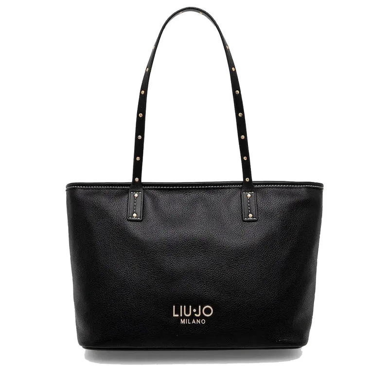 Shopping Bag Donna LIU JO Better effetto Bottalato Nero