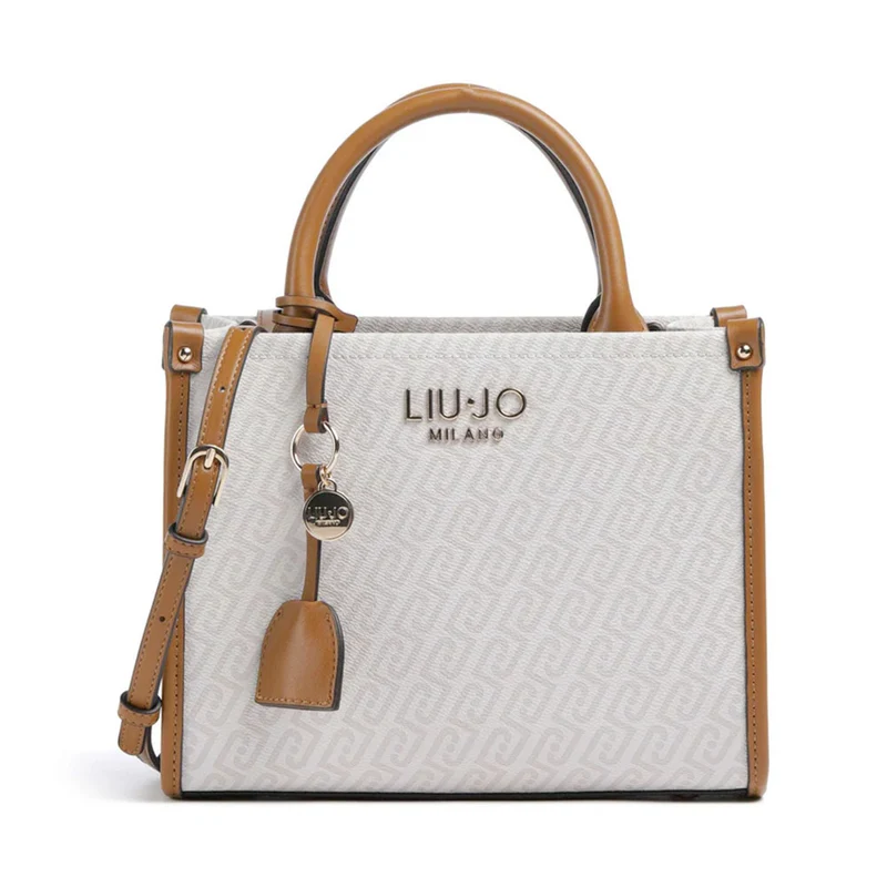 Borsa Donna a Mano LIU JO stampa Monogram Bianco