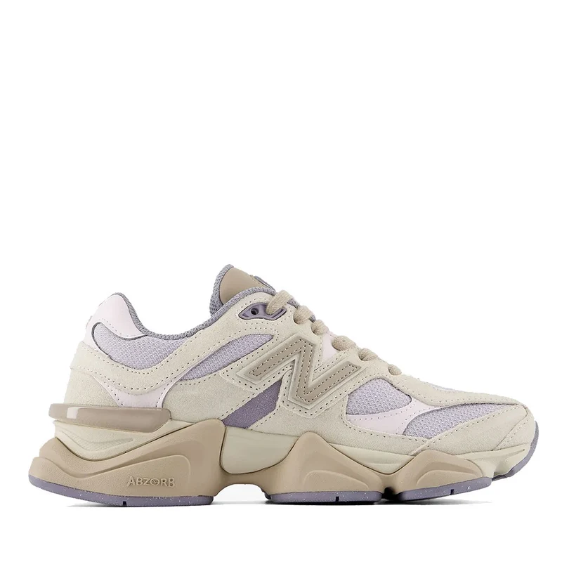Sneakers Running NEW BALANCE 9060 in Pelle e Mesh Timberwolf e Driftwood