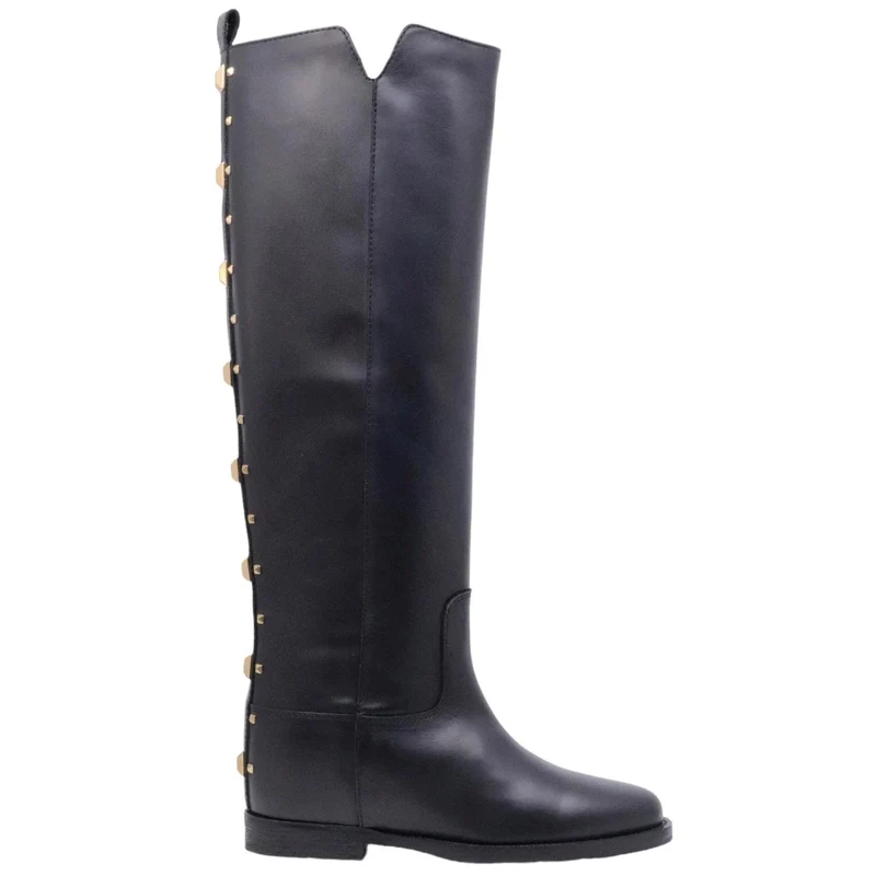 Stivale Via Roma 15 4031 in pelle nera