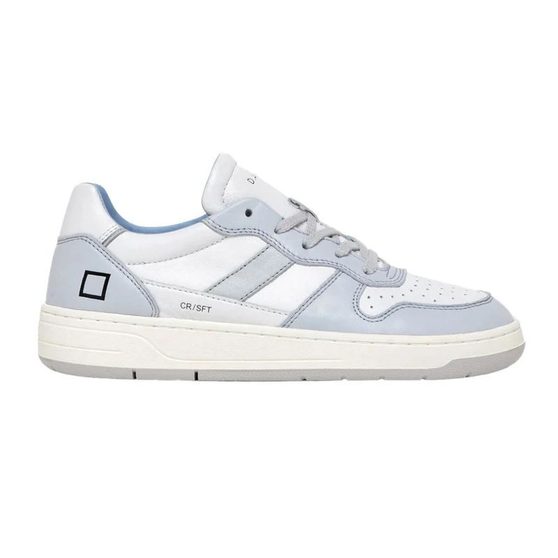 DATE Court 2.0 Soft White Cloud C2-SF-ID sneaker donna in morbida pelle bianca e azzurra