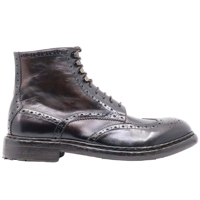 Crispiniano 6090 stivaletto da uomo in pelle di colore marrone