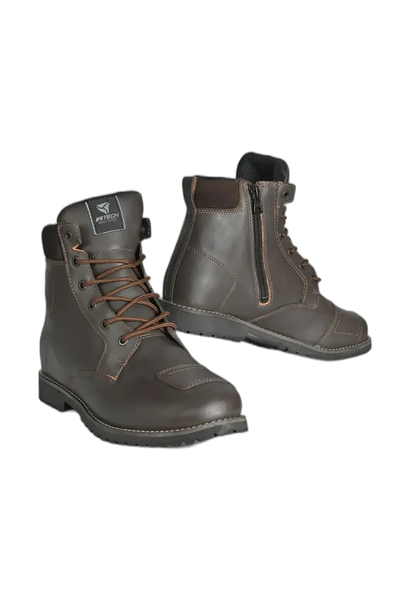 R-TECH HERITAGE WP PELLE STIVALI DI MOTO MARRONE