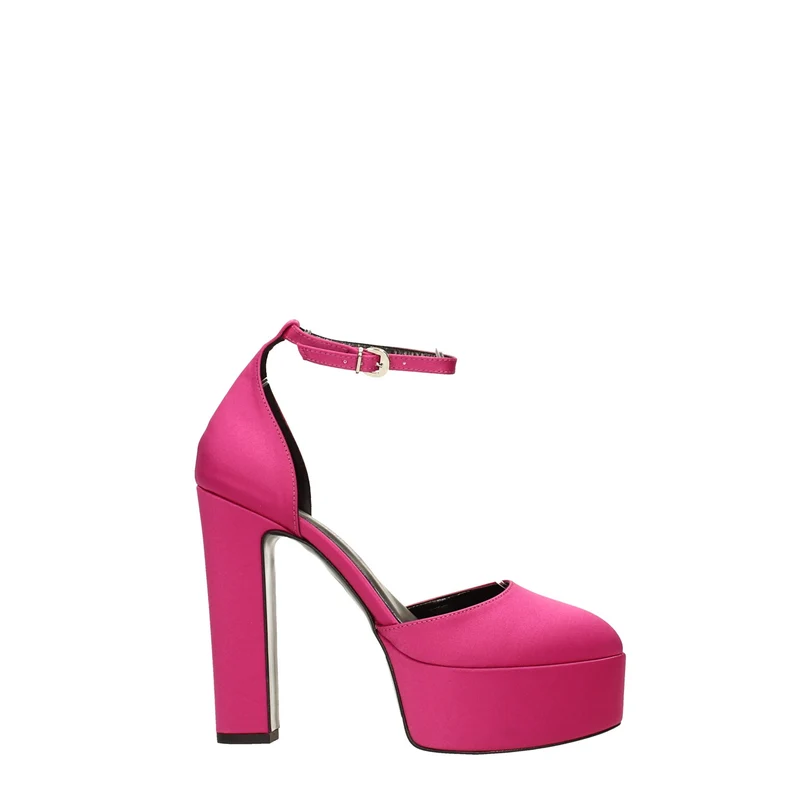 Décolleté in tessuto con tacco alto 13cm. Made in Italy