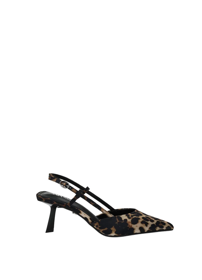 Décolleté con stampa animalier
