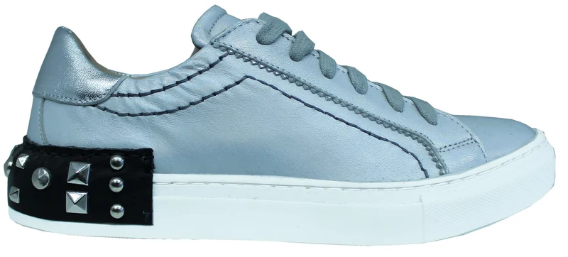 |ACS SNEAKER DONNA BORCHIATA CROWN PELLE ARGENTO|
