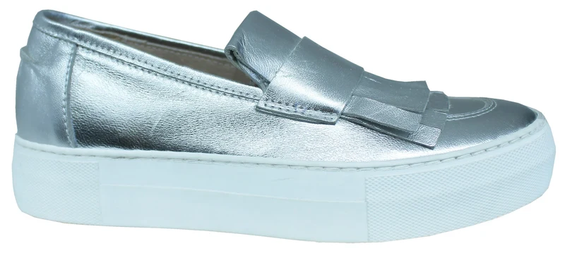 |ACS SLIP-ON MOCASSINO CROWN LAMINATO ARGENTO|
