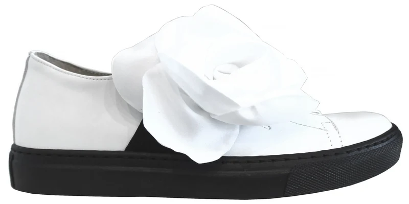 |ACS SLIP-ON DONNA CROWN PELLE BIANCA|