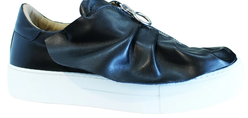 |ASC SLIP-ON DONNA CROWN PELLE NERA|
