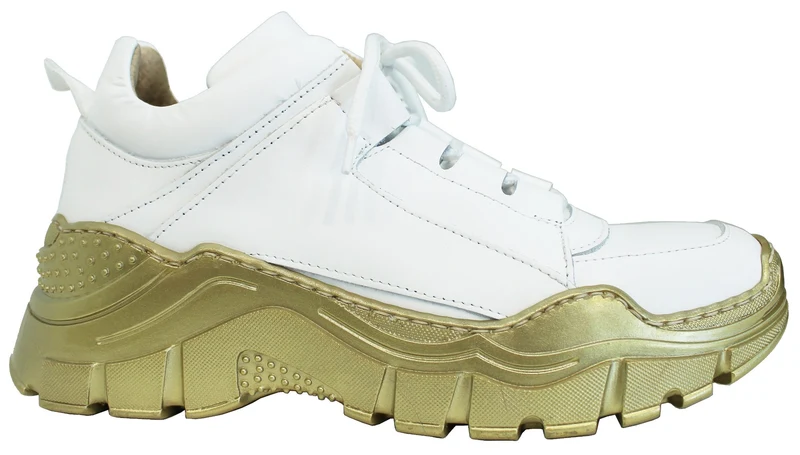 |ACS SNEAKER DONNA CROWN PELLE BIANCA|