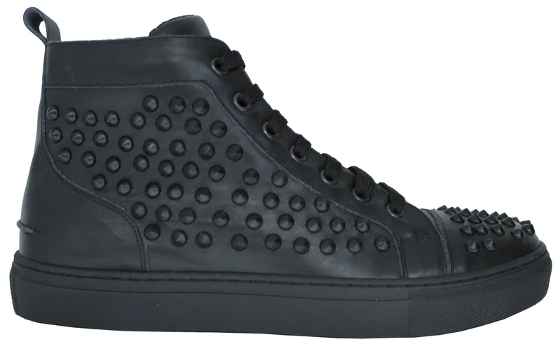 |ACS SNEAKER BORCHIATA ALTA UOMO PELLE NERA|