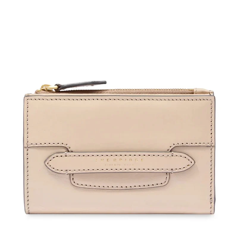 Portafoglio Donna con Bottone THE BRIDGE linea Lucrezia in Pelle color Burro