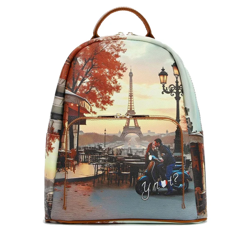 Zaino Donna Y NOT con Tasca Esterna YES-615 Kisses From Paris