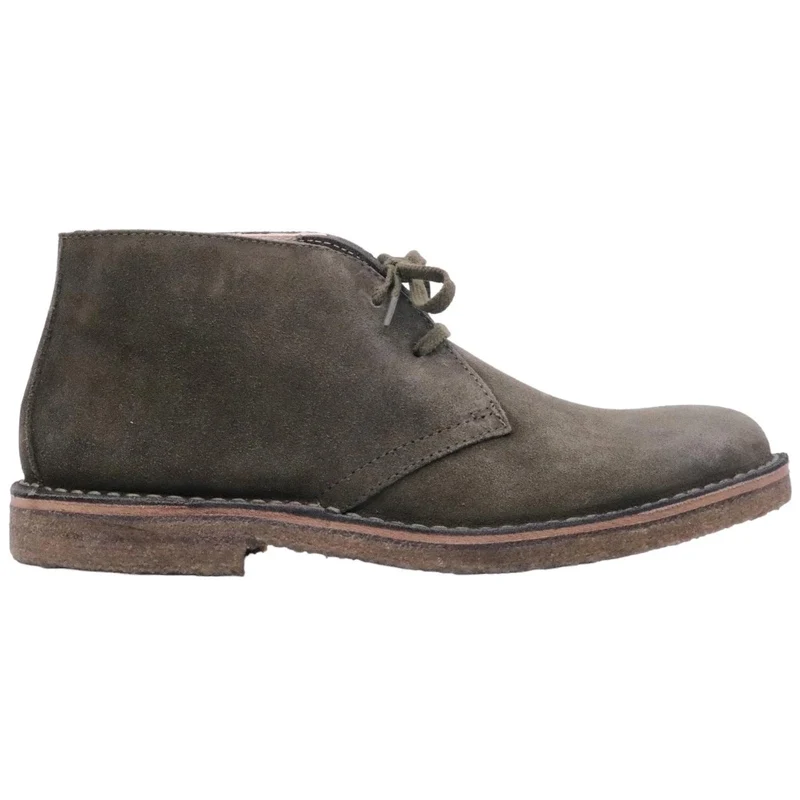 Stivaletto a polacchino Astorflex realizzato in pella scamosciata di colore verde scuro