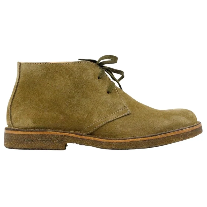 Polacchino Astorflex da uomo realizzato in pelle scamosciata di colore verde militare