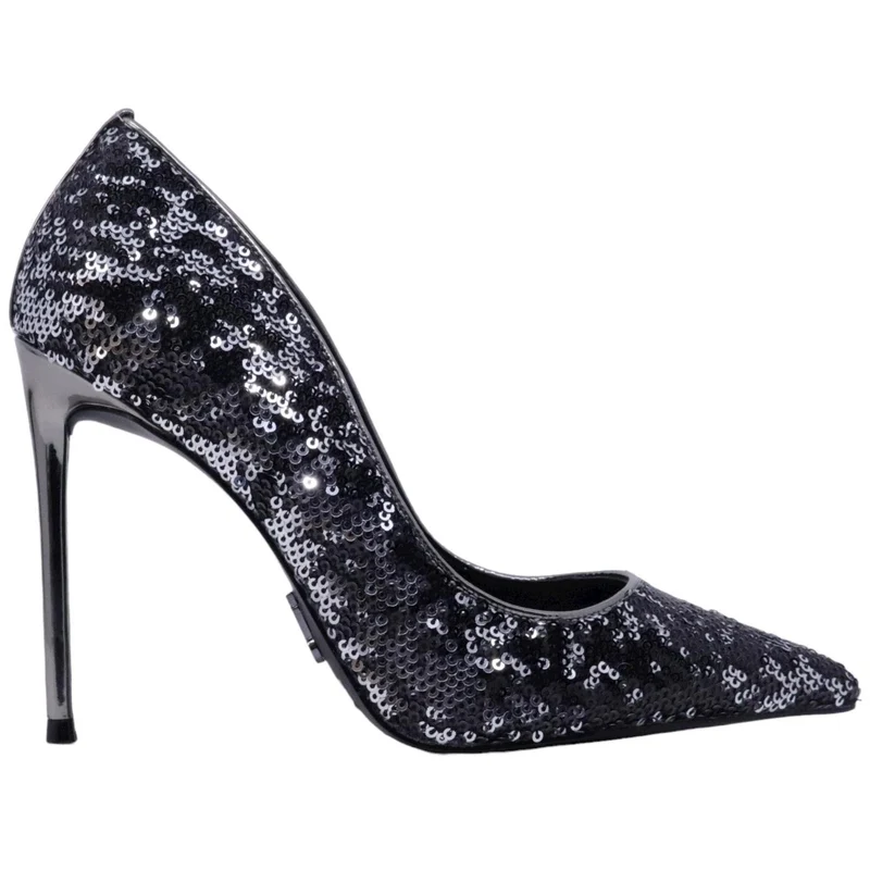 Steve Madden Vala décolleté donna con paillettes di colore nero e argento