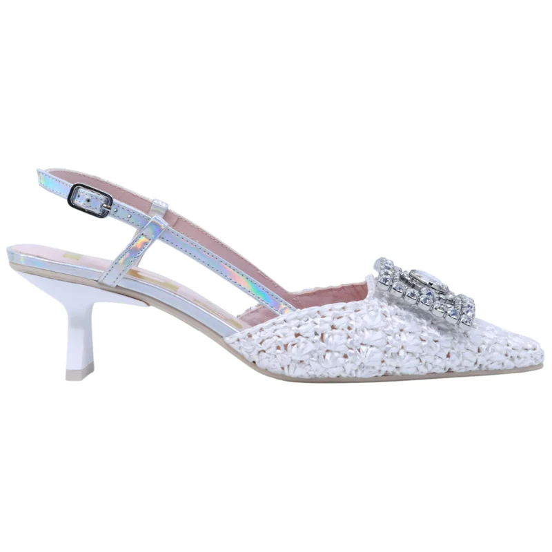Ras 8045 slingback donna in corda bianca