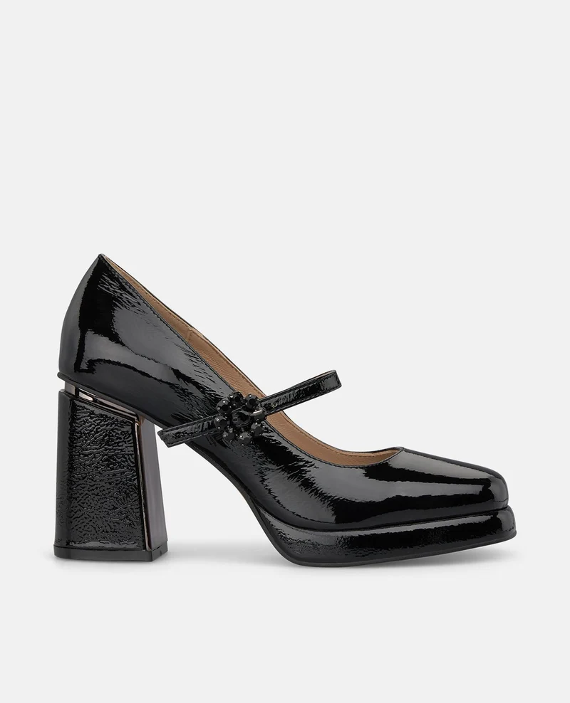 ZAPATO TACÓN CHAROL CON PLATAFORMA