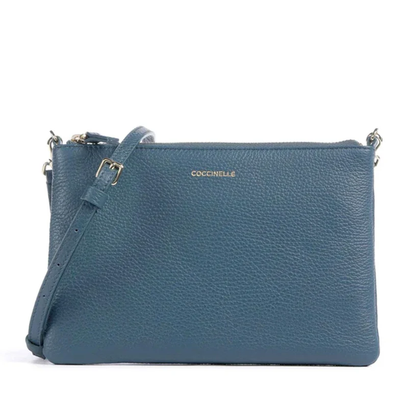 Borsa Donna a Tracolla COCCINELLE in Pelle Deep Blue Linea Best Small