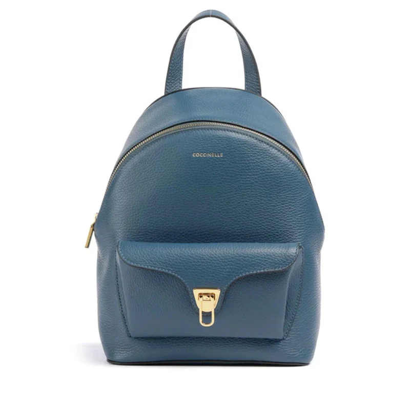 Zaino Donna COCCINELLE in Pelle Linea Beat Generation colore Deep Blue Misura Grande