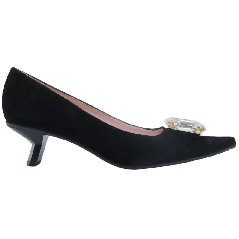 Ras 7741 decolletè da donna in camoscio nero
