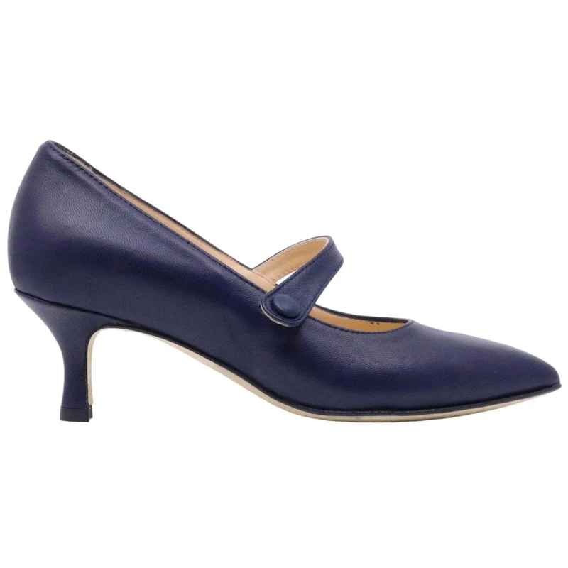 Décolleté donna Le Briella Z893 in elegante pelle di colore blu