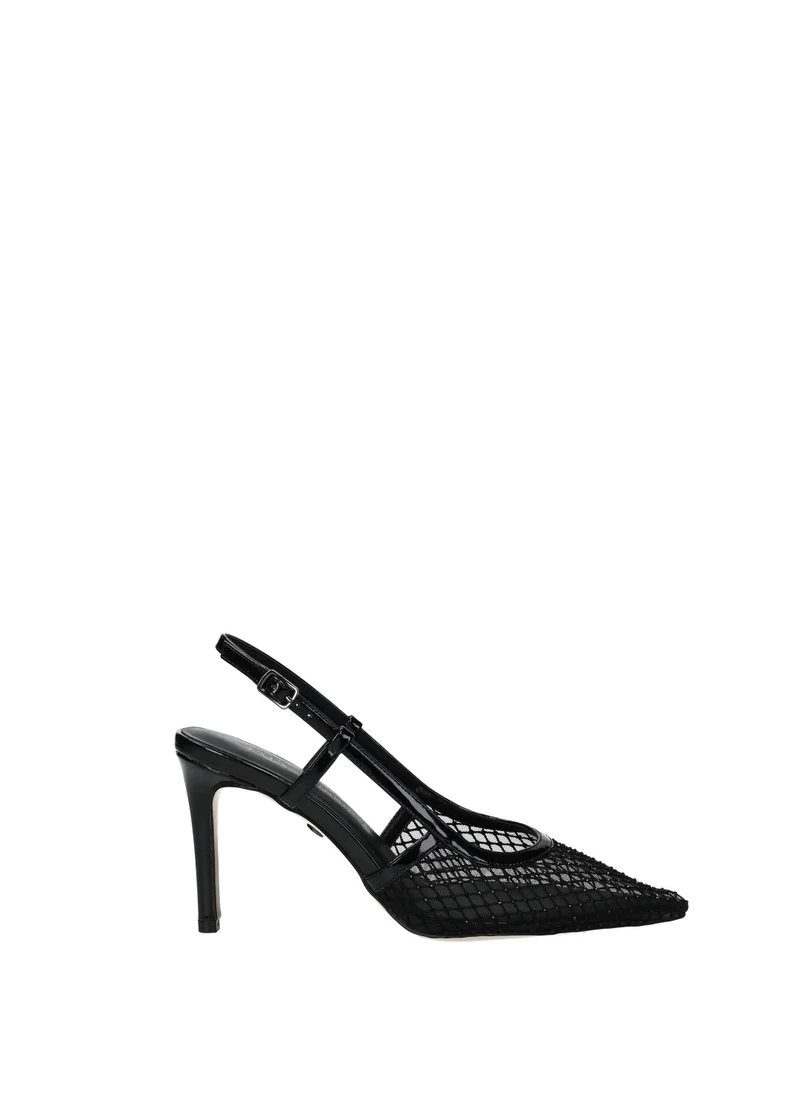 Dècolletè slingback in rete