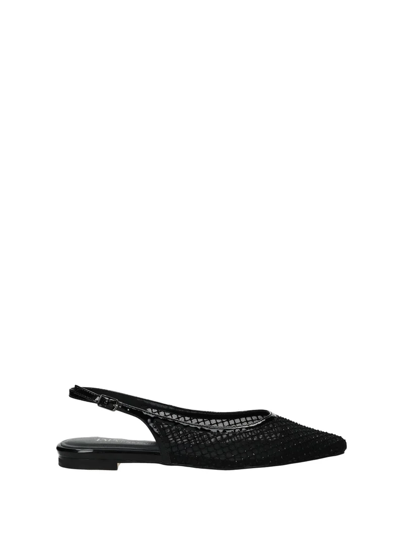 Ballerine in rete con strass