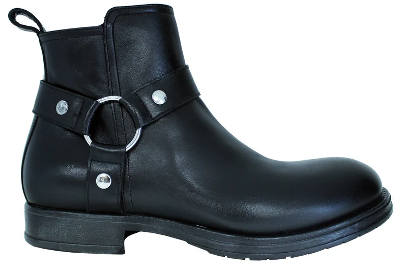 |ACS STIVALETTO UOMO PELLE NERA|