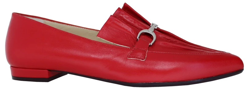 |ACS MOCASSINO DONNA MORSETTO A PUNTA PELLE ROSSA|