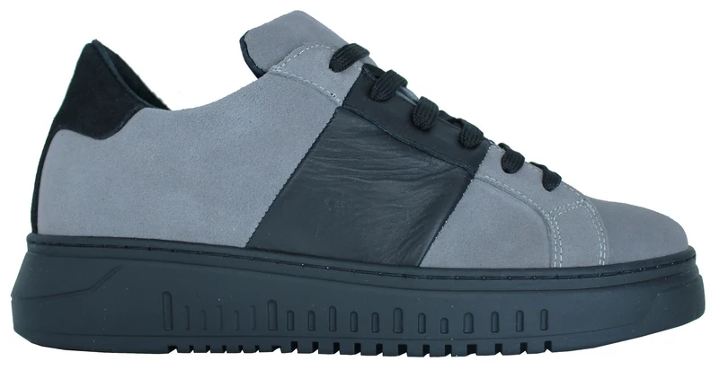 |ACS SNEAKER UOMO BICOLORE PELLE GRIGIO/NERO|