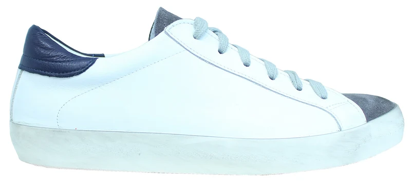 |ACS SNEAKER UOMO CROWN PELLE BIANCA/BLU|