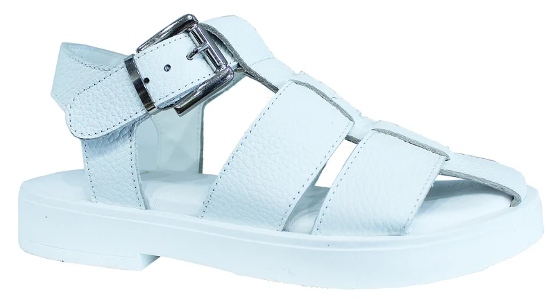 |ACS SANDALO GLADIATORE BASSO DONNA BOTTALATO BIANCO|