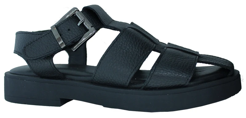 |ACS SANDALO GLADIATORE BASSO DONNA BOTTALATO NERO|