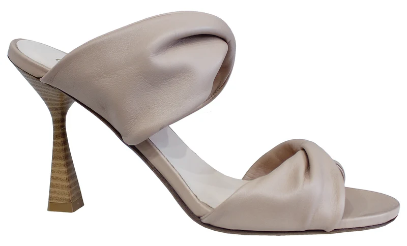 |ACS SANDALO TACCO ROCCHETTO PELLE NUDE|