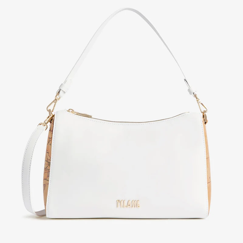 Borsa Donna Sottospalla con Tracolla 1A Classe Alviero Martini linea Geo Harmonia Bianco LF36