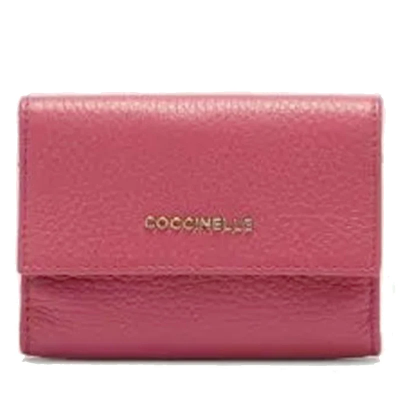 Portafoglio Piccolo COCCINELLE in Pelle Linea Metallic Soft colore Rosewood - E2MW5173201