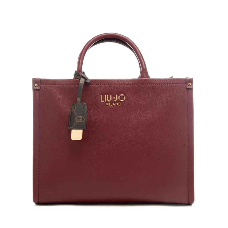 Borsa Donna a Mano Large LIU JO effetto Bottalato Red Wine
