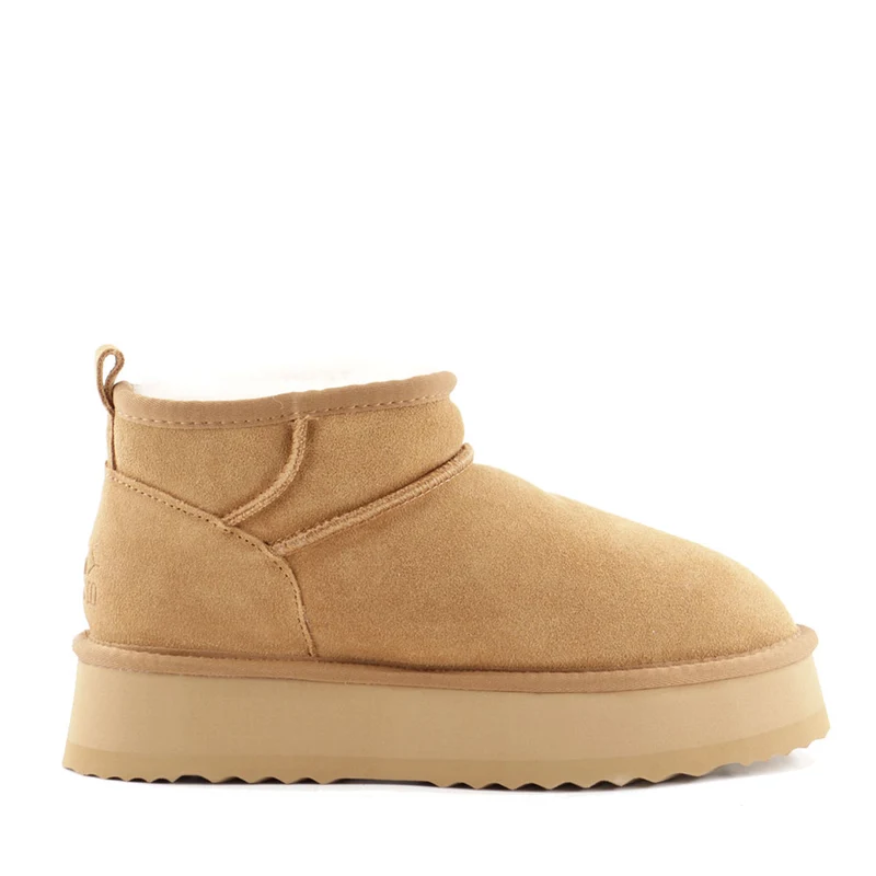 Stivaletti Imbottiti Platform S by MASSIMO SANTINI linea Springer 03 in Velour color Cammello